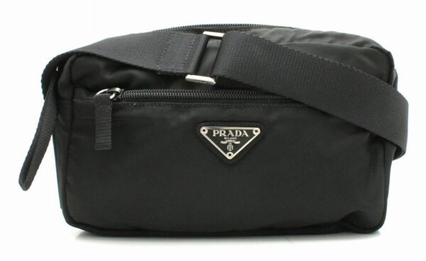 11680212 Prada Shoulder Bag Nylon Leather Nero Black