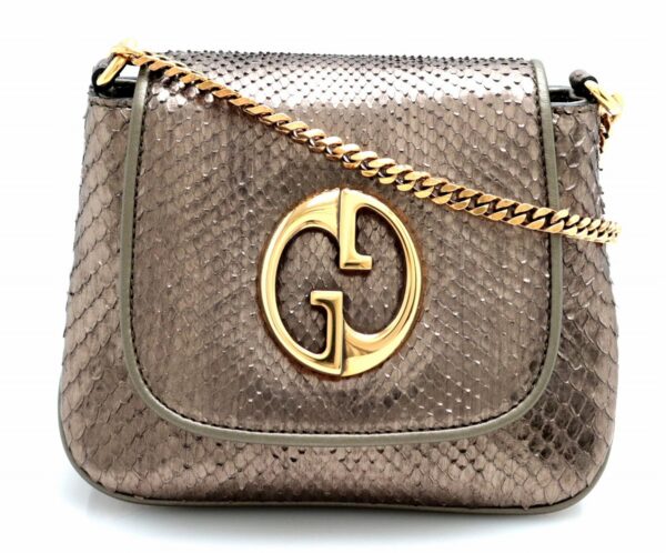 11680515 Gucci Double G Chain Shoulder Pouch Silver