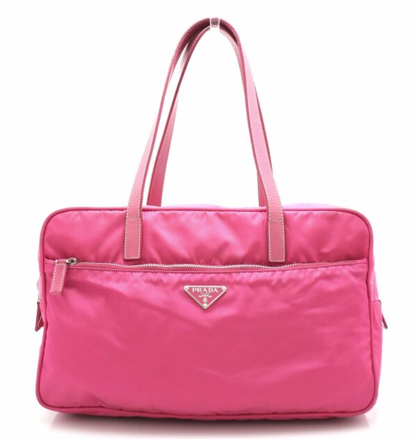 11680549 Prada Shoulder Bag Nylon Leather Pink