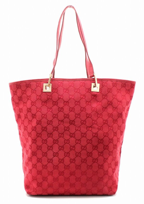 11680730 Gucci GG Canvas Tote Bag Red