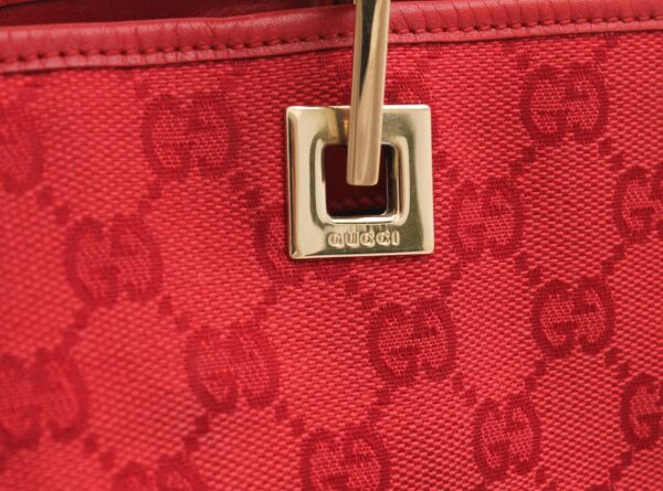 11680730 6 Gucci GG Canvas Tote Bag Red