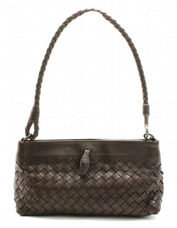 11680764 Bottega Veneta Intrecciato Mini Bag Handbag Leather Brown