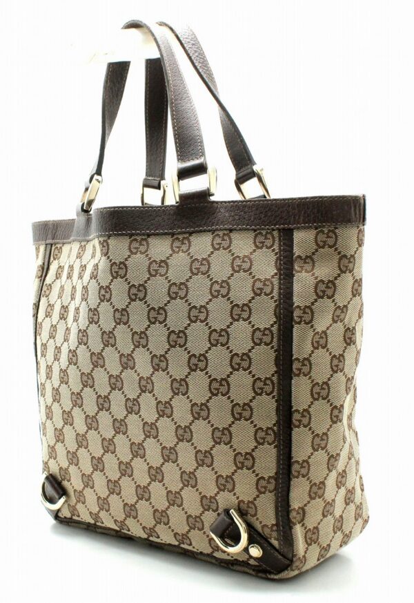 11680779 1 Gucci Abbey GG Canvas Tote Bag Brown