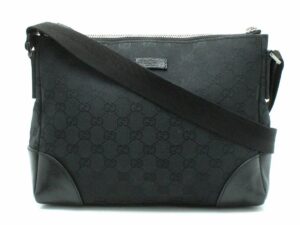 11680901 Gucci Jumbo GG 2Way Tote Bag Leather Black