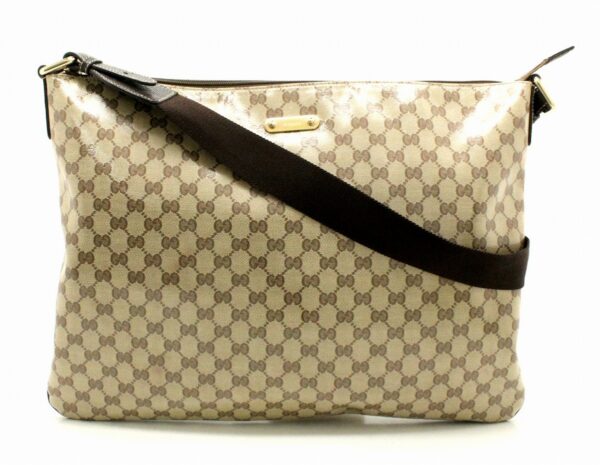 11681070 Gucci GG Crystal Crossbody Bag Khaki