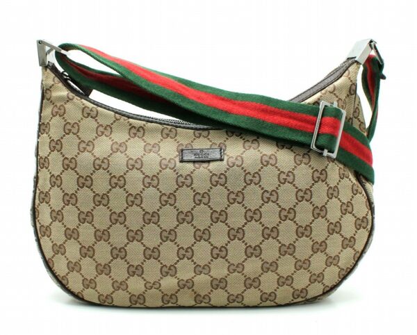 11681109 Gucci GG Sherry Line Shoulder Bag Khaki