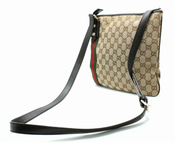 11681110 1 Gucci GG Sherry Line Crossbody Bag Khaki