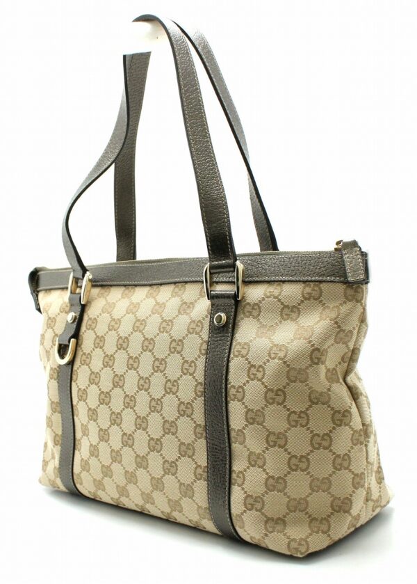 11681119 1 Gucci GG Abbey Tote Bag Brown