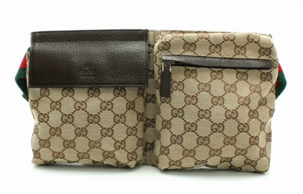 11681199 Gucci GG Canvas Waist Bag Khaki