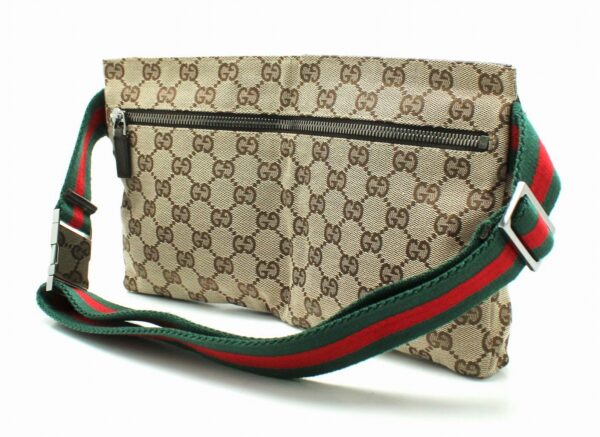 11681199 1 Gucci GG Canvas Waist Bag Khaki