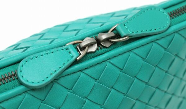 11681227 4 Bottega Veneta Intrecciato Pouch Accessory Case Blue Green