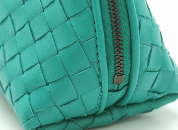 11681227 5 Bottega Veneta Intrecciato Pouch Accessory Case Blue Green