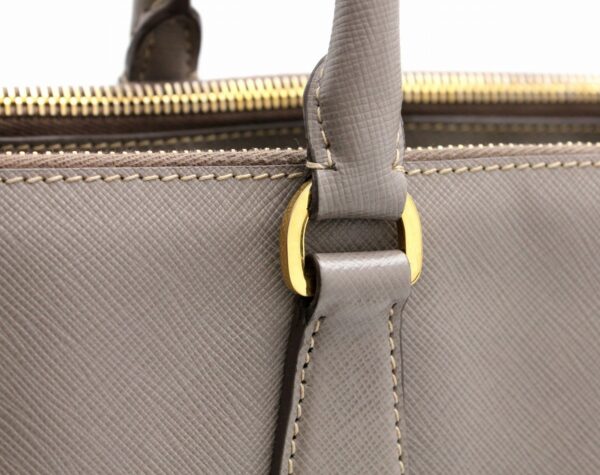 11681329 6 Prada Saffiano Lux Handbag Tote Bag Embossed Leather Argilla Taupe