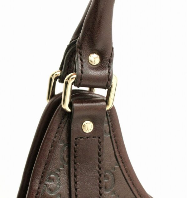 11681388 6 Gucci Sima Leather Shoulder Bag Brown