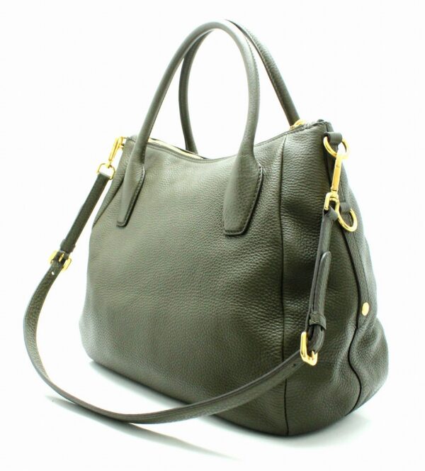 11681433 1 Prada Militare 2WAY Tote Bag Cowhide Calf Green