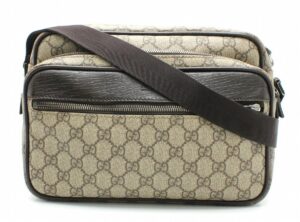 11681491 Gucci Logo Shoulder Canvas Handbag Gray