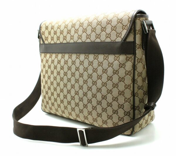 11681536 1 Gucci GG Canvas Messenger Bag Brown