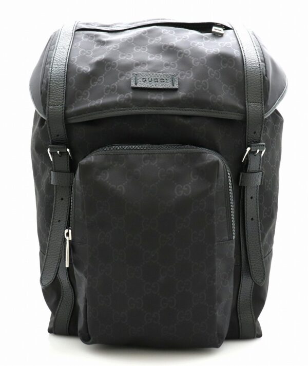 11681704 Gucci GG Nylon Rucksack Black