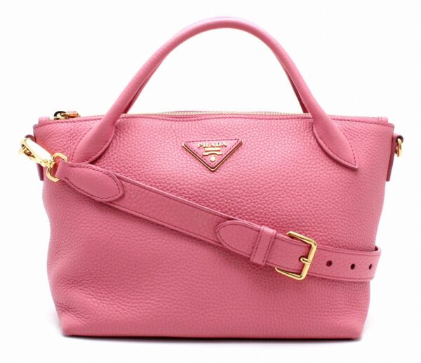 11681889 Prada 2WAY Handbag Shoulder Bag Leather Begonia Pink