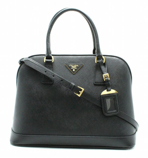 11681890 Prada 2WAY Shoulder Bag Handbag Leather Black