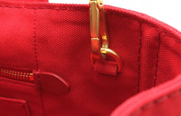 11681910 6 Prada Canapa 2WAY Tote Bag Denim Rosso Red