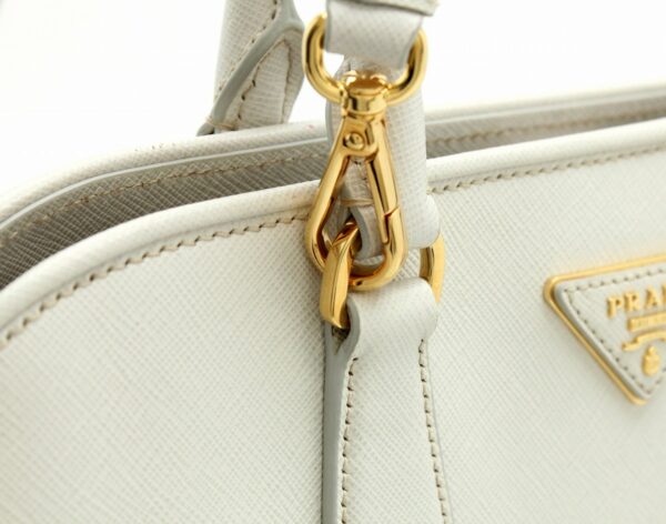 11690568 6 Prada Handbag Saffiano Lux Leather Off White