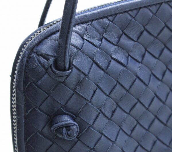 11690582 6 Bottega Veneta Intrecciato Shoulder Bag Leather Blue