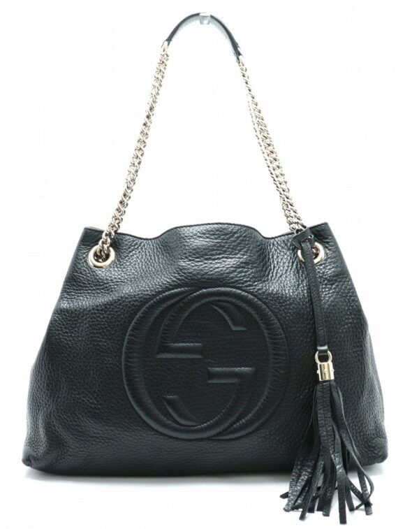 11690610 Gucci Soho Chain Shoulder Bag Black