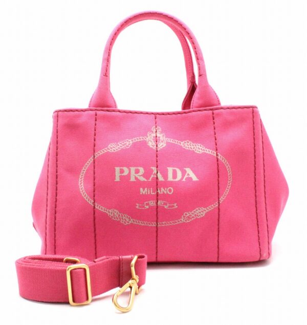 11690659 Prada Canapa Mini Tote Bag 2WAY Shoulder Bag Peonia Pink