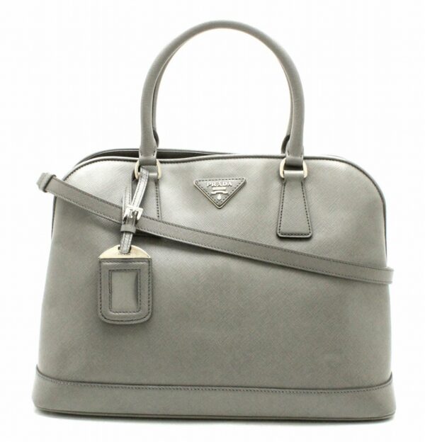 11690691 Prada Handbag 2WAY Shoulder Bag Saffiano Lux Gray