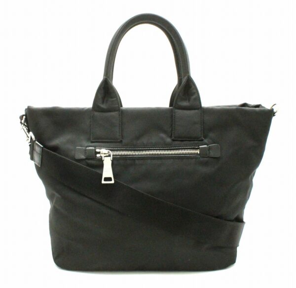 11690711 Prada 2WAY Reversible Shoulder Bag Nylon Leather Khaki Black