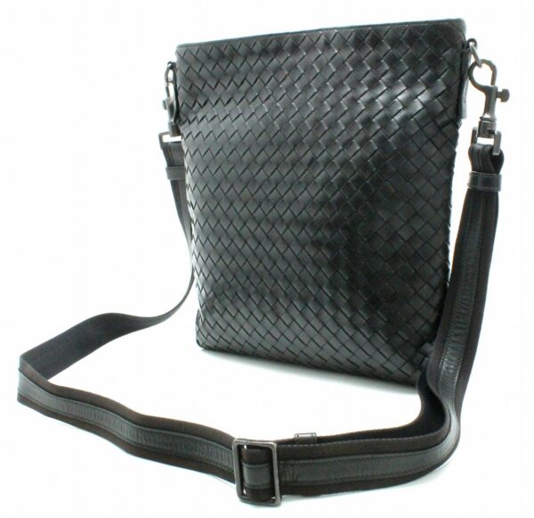 11690968 1 Bottega Veneta Intrecciato Crossbody Bag Shoulder Bag Leather Black