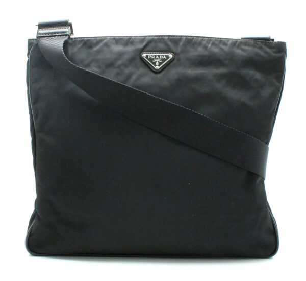 11691088 Prada Shoulder Bag Nylon Leather Nero Black