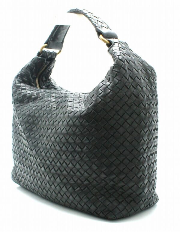 11691099 1 Bottega Veneta Intrecciato Hobo Shoulder Bag Black