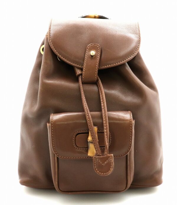 11691203 Gucci Bamboo Rucksack Brown