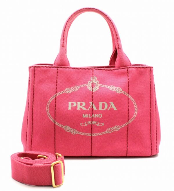 11691292 Prada Canapa Mini Tote Bag 2WAY Shoulder Bag Peonia Pink