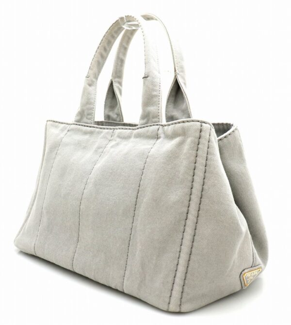 11691325 1 Prada Canapa Tote Bag Denim Gray