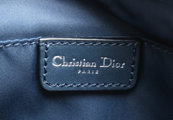 11691361 8 Christian Dior Trotter Accessory Pouch Leather Navy Gray