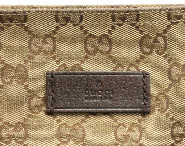 11691373 8 Gucci GG Webbing Line Crossbody Shoulder Bag Khaki Brown