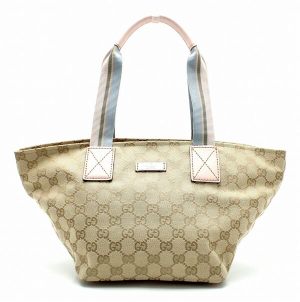 11691423 Gucci GG Sherry Mini Tote Bag Khaki Beige Pink Blue