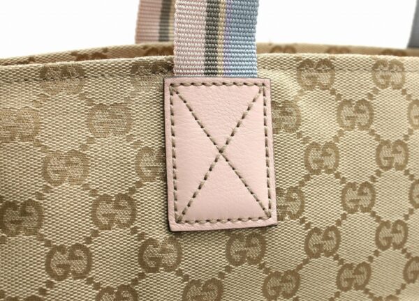 11691423 6 Gucci GG Sherry Mini Tote Bag Khaki Beige Pink Blue