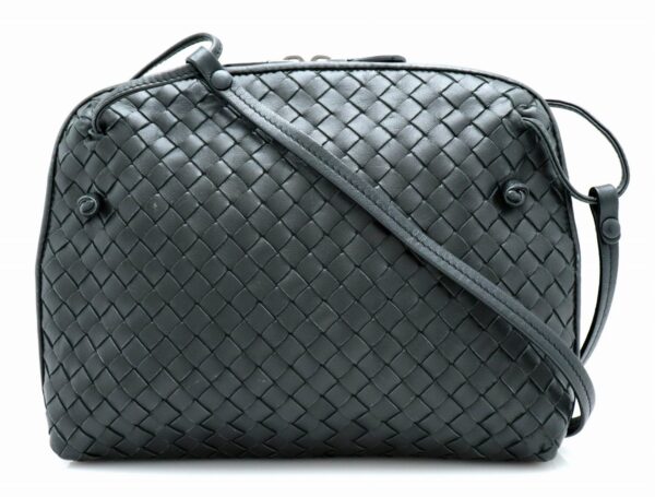 11691533 Bottega Veneta Shoulder Bag Diagonal Calf Leather Black