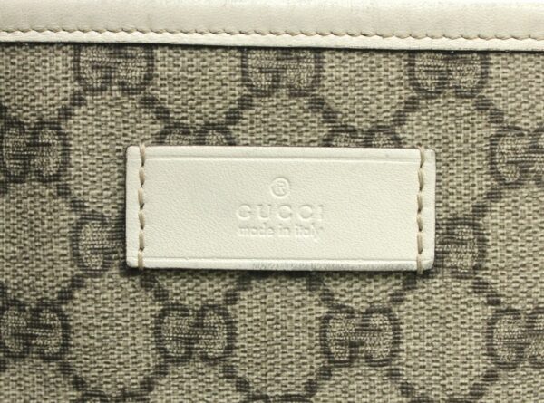 11691550 8 Gucci GG Supreme Tote Shoulder Bag Leather Ivory Beige