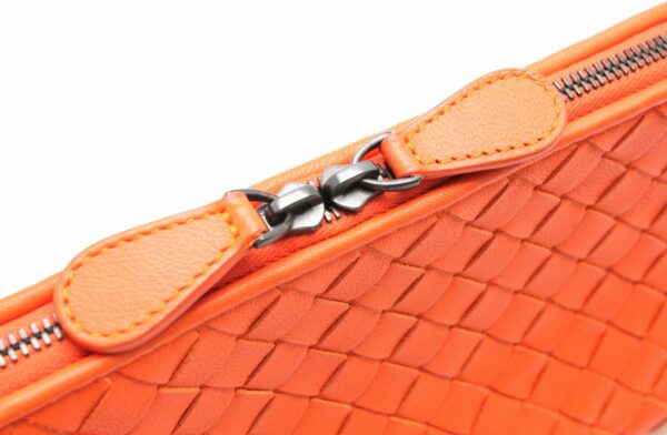 11691685 4 Bottega Veneta Intrecciato Pouch Accessory Case Pouch Orange