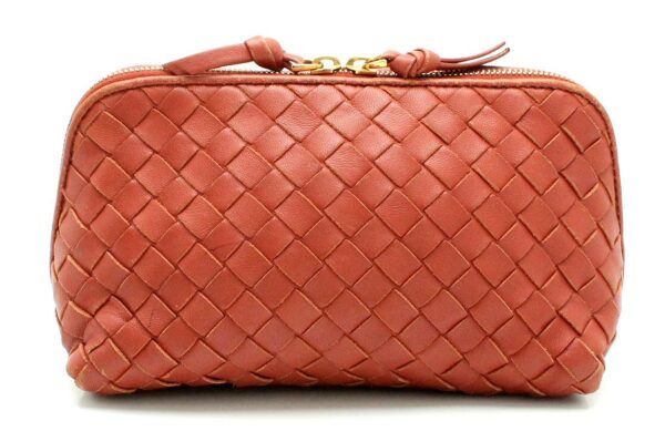 11700175 Bottega Veneta Intrecciato Pouch Accessory Multi Pouch Leather Pink