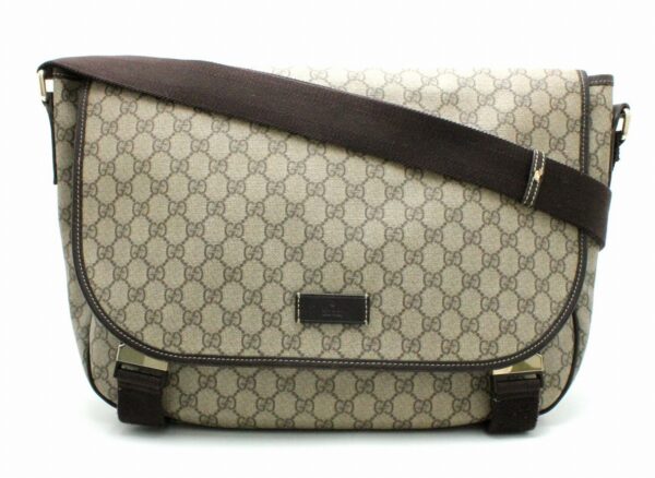 11700215 Gucci GG Supreme Messenger Bag Crossbody Khaki Beige Brown