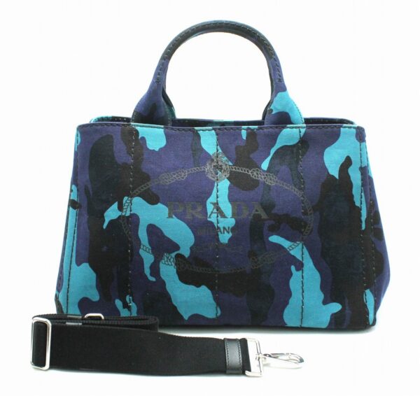 11700292 Prada Canapa Camoufla 2WAY Tote Bag Multicolor Camouflage