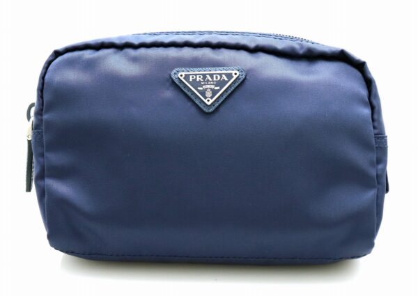 11700295 Prada Denim Pouch Royal Blue