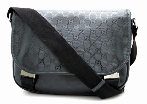 11700687 Gucci Implement Crossbody Shoulder Bag Leather Black