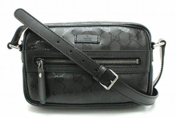 11700711 Gucci Implement Crossbody Pochette Leather Black